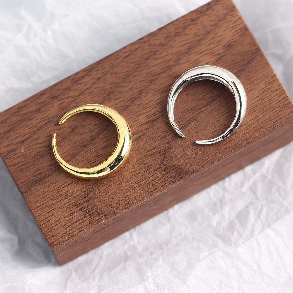 טבעת חלקה צ'אנקית מכסף 925